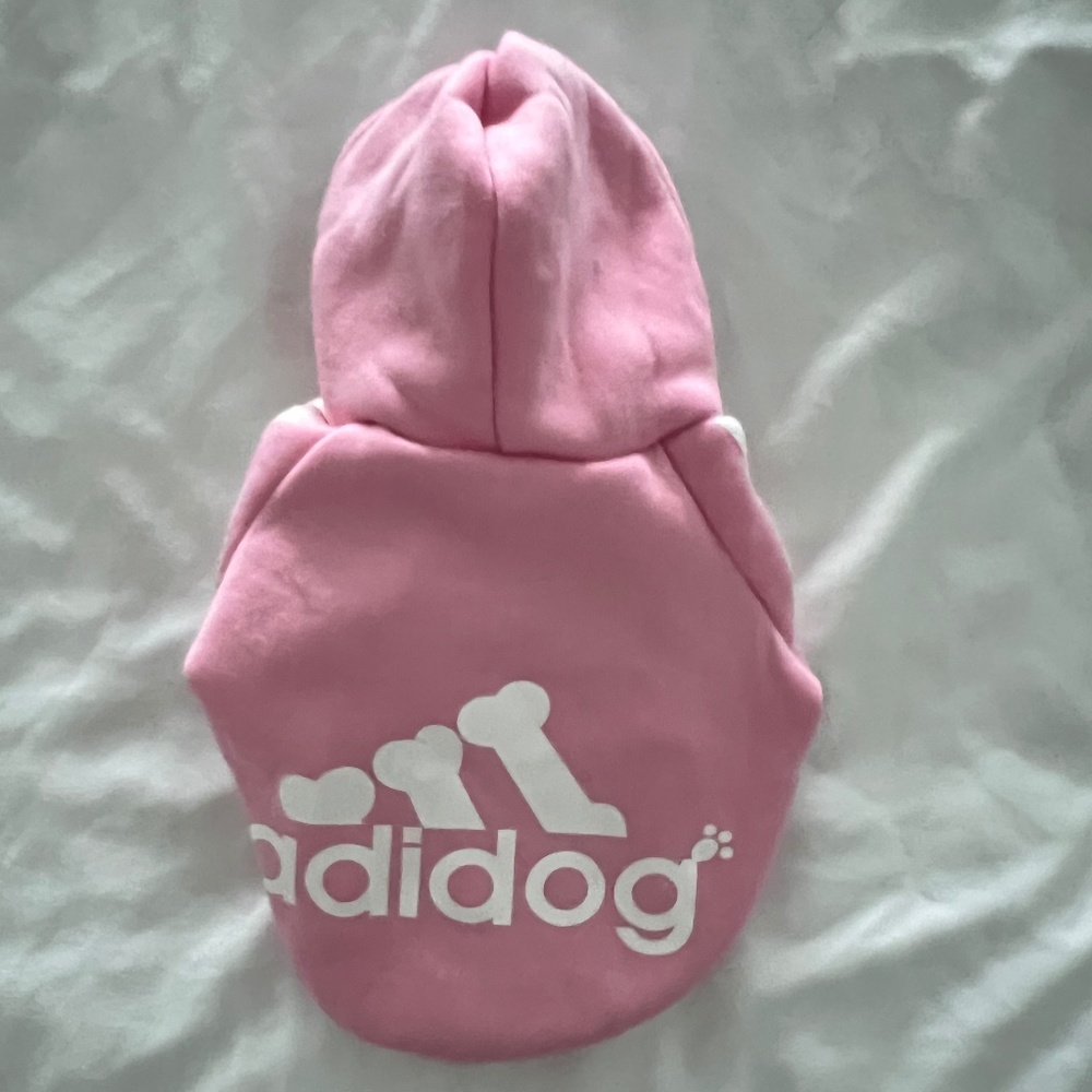 ADIDOG HOODIE PINK (XS)